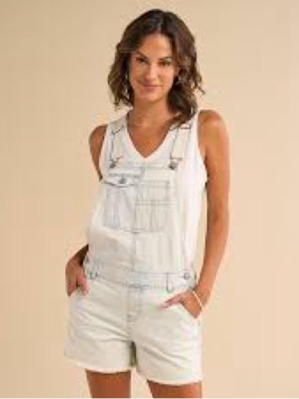 Acid washed Mossimo short overalls size S